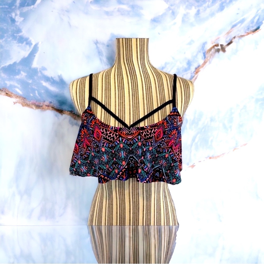 Flounce bikini top
